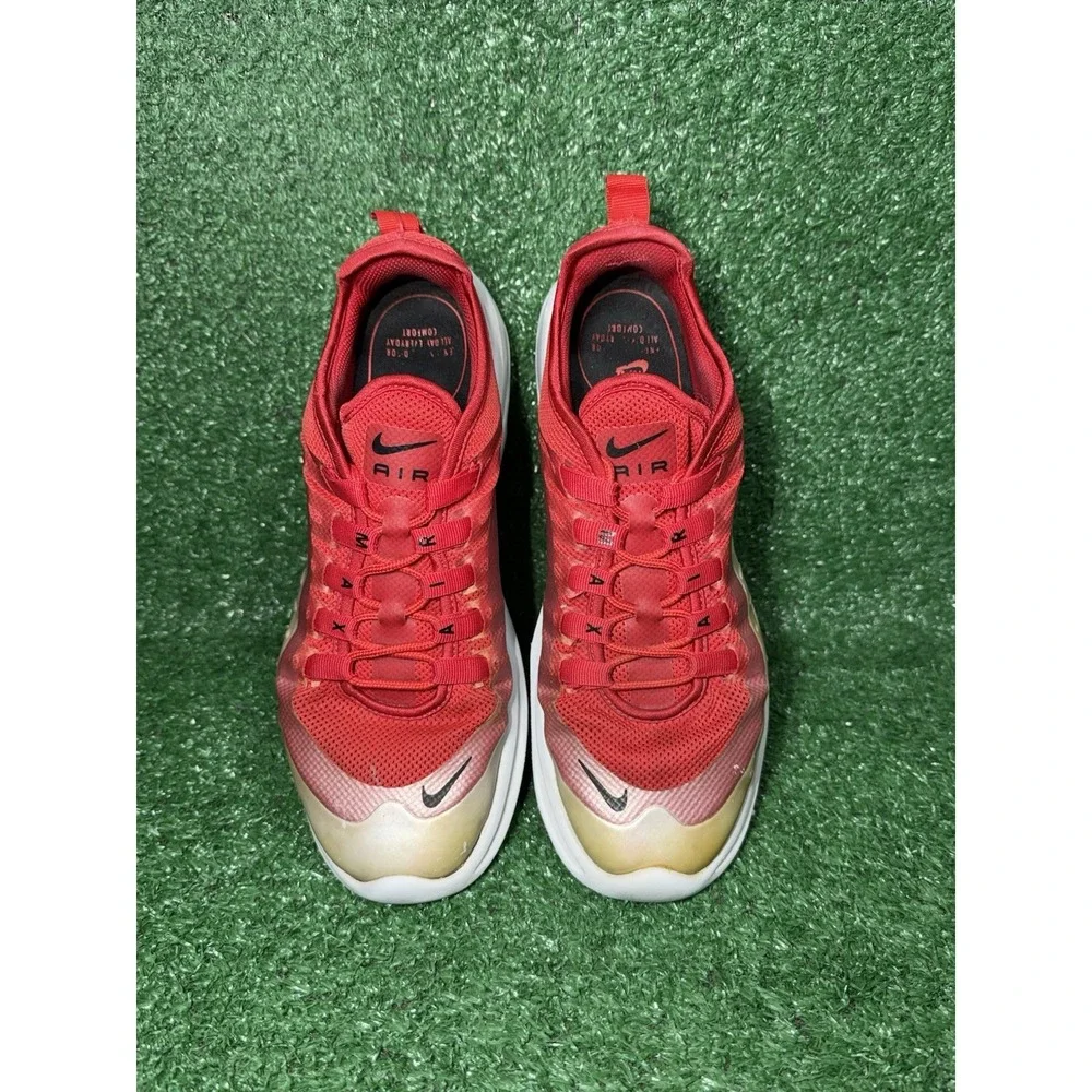 Nike Air Max Axis Men's Size 8 White Red Running Shoes Comfort Athletic Sneakers